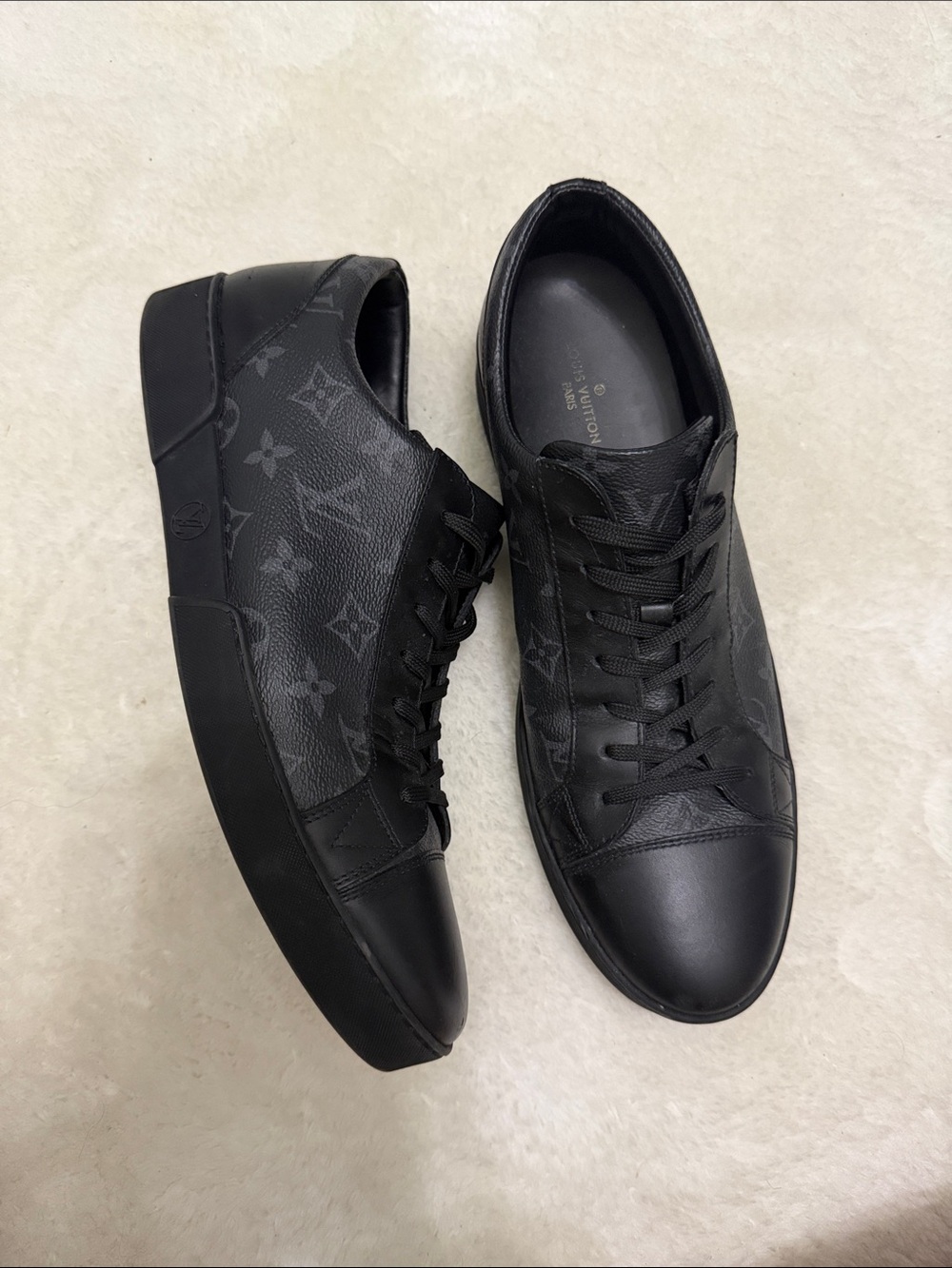 Louis Vuitton Black Monogram Low-Top Sneakers